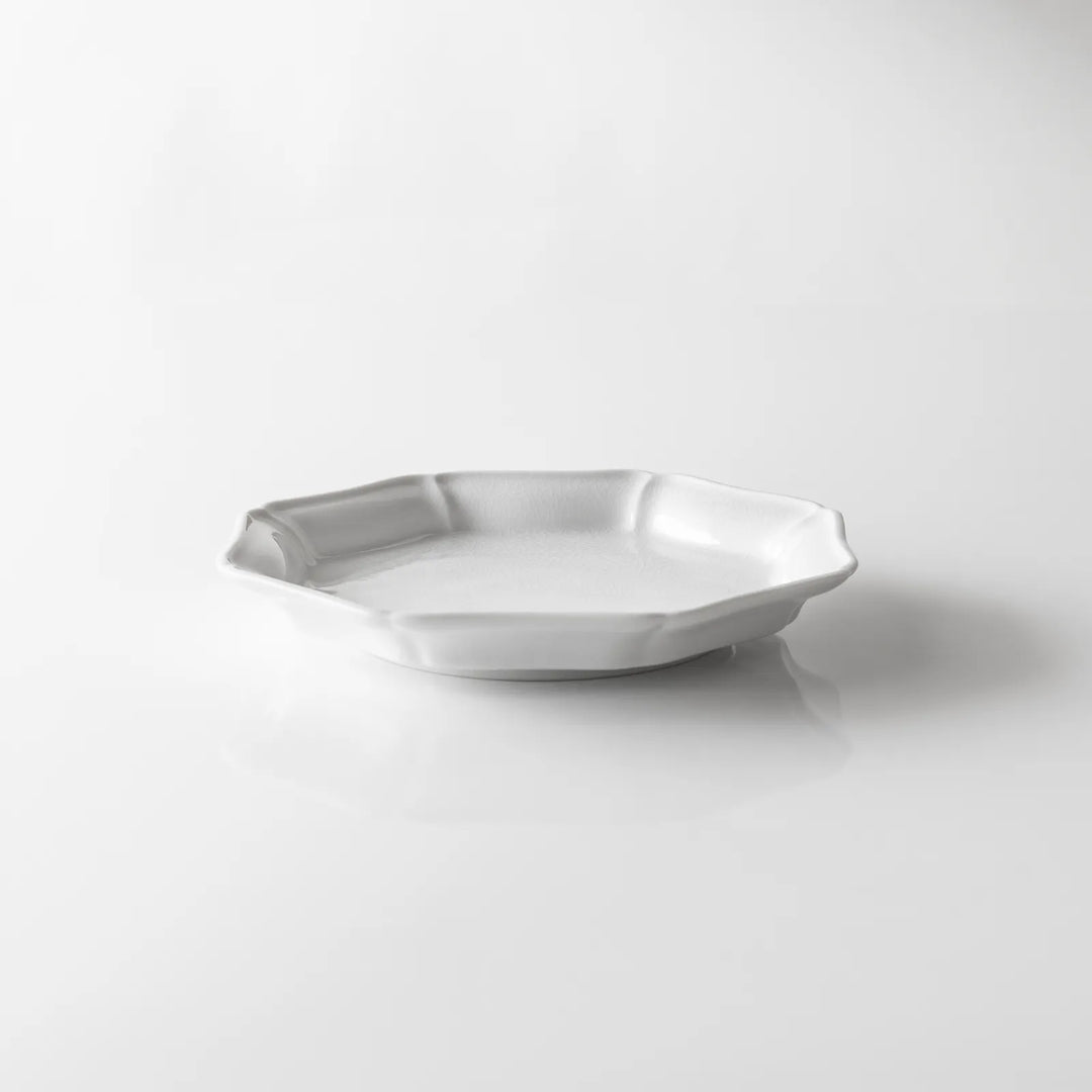 KATA KUTANI｜八角モッコ皿｜貫入白磁｜20cm – SIROMONO 調度品店