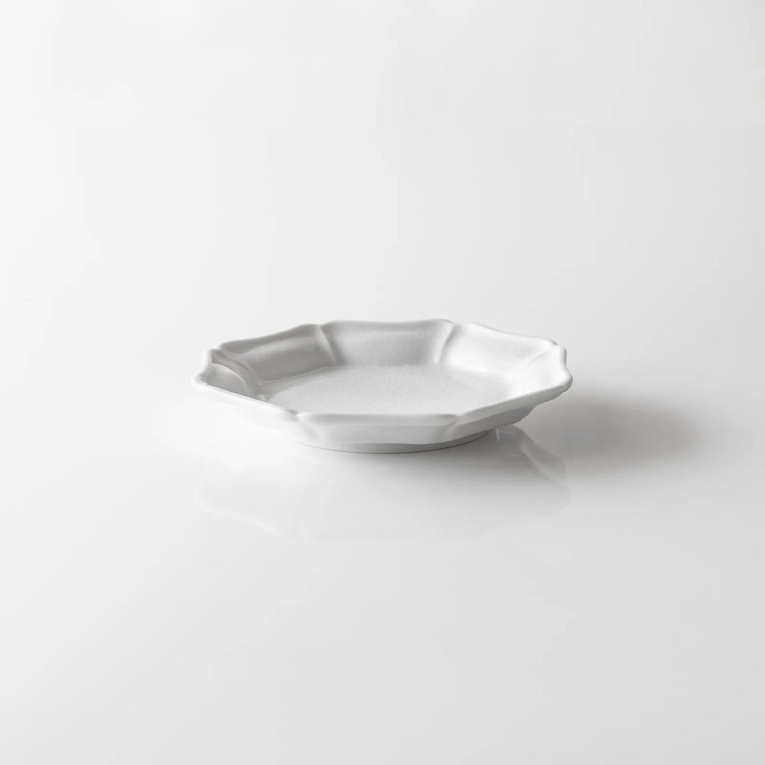KATA KUTANI｜八角モッコ皿｜貫入白磁｜14cm – SIROMONO 調度品店