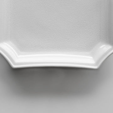 KATA KUTANI｜隅切角皿｜貫入白磁｜19cm – SIROMONO 調度品店