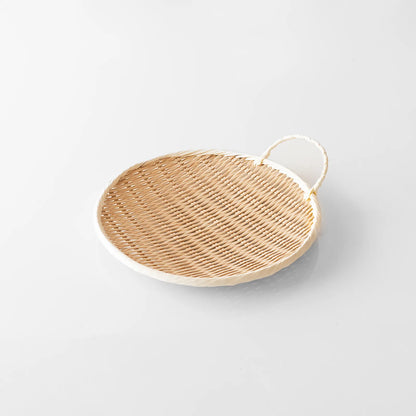 雅竹｜手付き盆ざる｜9寸（27cm）
