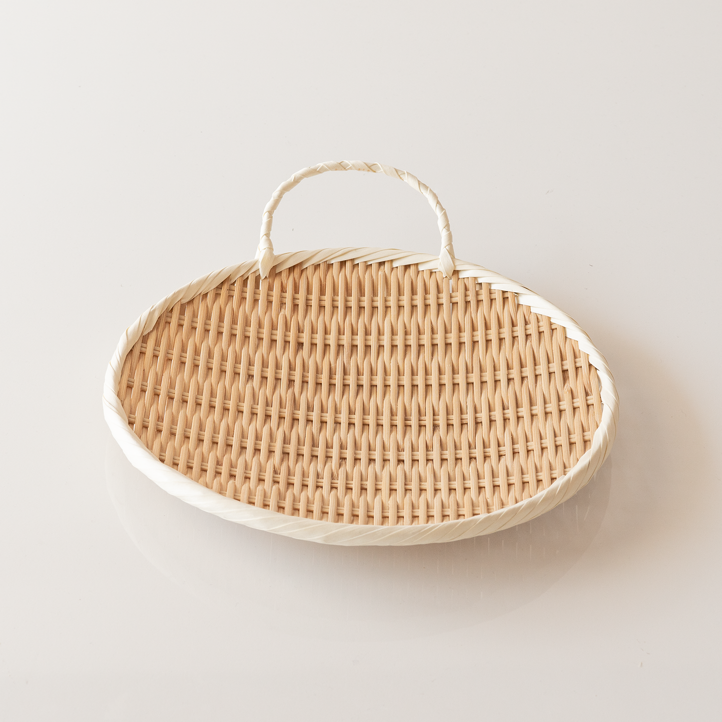 雅竹｜手付き盆ざる｜尺0寸（30cm）